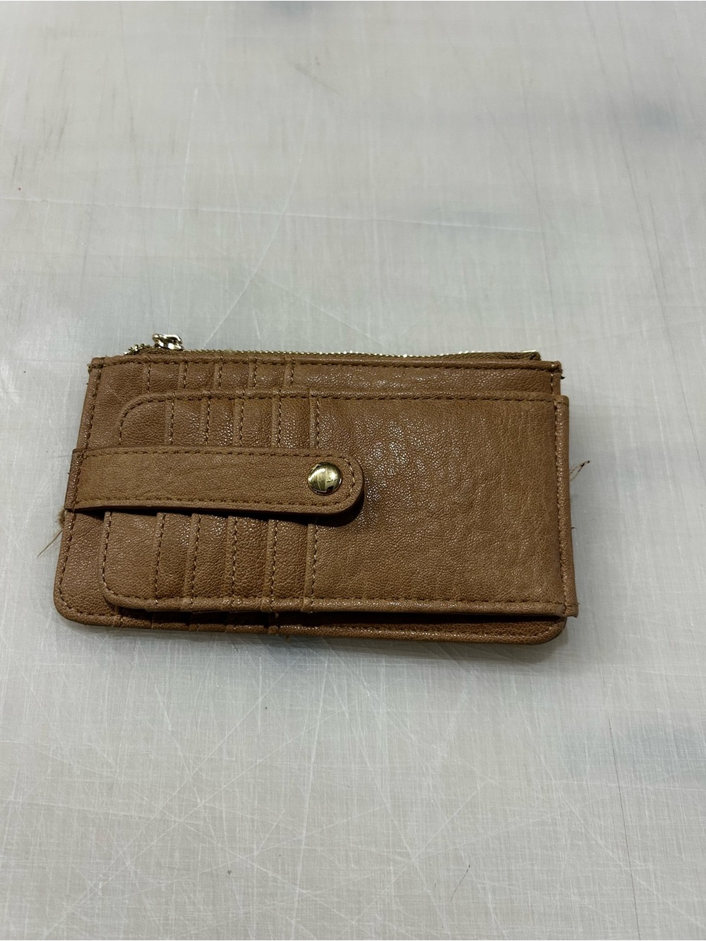 Madison West Tan Bifold Card Wallet with ID Window